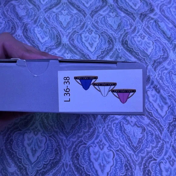 2xist Pride Sport Mesh Jock Strap 3-Pack - Blue, White, Pink - Picture 3 of 4